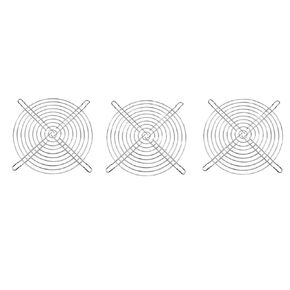 YXQ 3Pcs Axial Fan Grill 140mm Wire Finger Guards Protective Cooling Dustproof for PC Ventilator Silver Metal