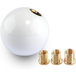 Round 8 Ball Shift Knob 5 6 Speed Billiard Pool Ball Gear Shifter Knob for Manual Automatic Vehicles with Adapters M12x1.25 M8x1.25, M10x1.25, M10x1.5 (8 Ball Billiard)