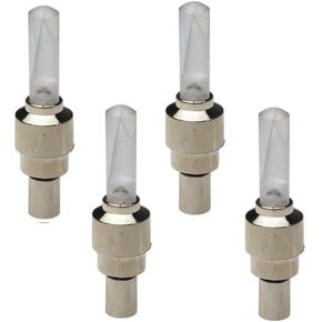 AlveyTech Blue LED Firefly Valve Stem Light Set - for Kids Mini Dirt Bikes and Scooters, ATV, 4-Wheel Quad, Mod E-Bike Lights, Car, Gas/Electric Scooter Accessories, Bicycle Spoke Tire Caps 4-Pack