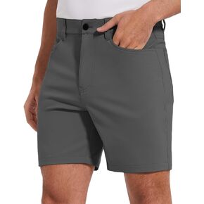 PULI Golf Shorts Men Stretch Dress Lightweight Travel Relax Fit Casual Waterproof Quick Dry Summer Shorts 7 Inch Inseam