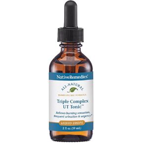 NativeRemedies Triple Complex UT Tonic - تركيبة المعالجة المثلية الطبيعية لتخفيف تهيج المثانة والإحساس بالحرقان والتبول المتكرر والإلحاح - 59 مل
