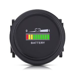 Led Digital Battery Indicator Meter Gauge with LCD Led Display for Golf Cart with Hour Meter, 12V/24V/36V/48V/72V Digital Battery Gauge Waterproof