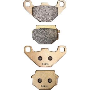 Demon Powersports Rear Left/Right Sintered Brake Pads Compatible for Yamaha/Kawasaki, Tecate/Raptor/Grizzly, High Density Sintered Metallic Material Better Grip (See Fitment Details in Description)