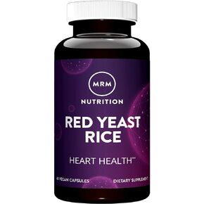MRM Nutrition Red Yeast Rice | Monocolin K + Citrinin Free | Gluten Free + Vegan | 30 Servings