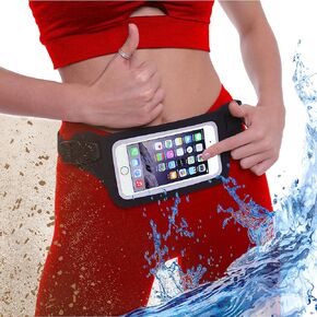 Ultimate Waterproof Running Swimming Belt - Phone & Essentials Holder for Gym, Beach, Kayaking, Ski! Fits iPhone, Samsung - Touchscreen, IPX8 Rated Dry Waist Bag Pouch - Adventure-Ready Performance!