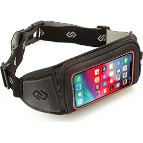 Kinetic K1 Running Belt Waist Pack - Compatible with iPhone 15 Pro Max, 15 Plus, 14 Pro Max, 15/14/13 Pro, iPhone 15/14/13, Galaxy S24 Plus, S24 Ultra, S23 Ultra, S23 Plus & More - Fits Cases