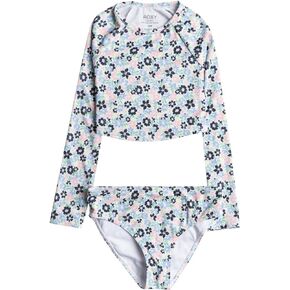 Roxy Girls' Dreamer Crop Top Long Sleeve Swim Set