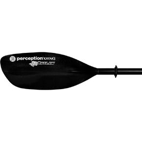 Perception Kayaks Outlaw 3-Piece Kayak Paddle | SUP - Kayak Convertible | Nylon Blade | Aluminum Shaft (90.5 in), Black (8080064)