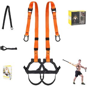 Moulyan Bodyweight Resistance Training Straps,Suspension Training straps Complete Home Gym Fitness Trainer kit for Full-Body Workout Easy Setup Gym Home Outdoors