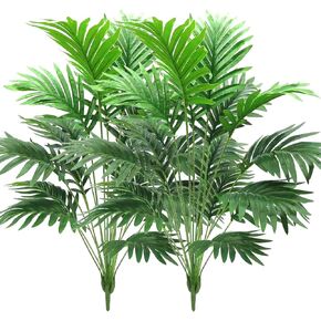 30" Artificial Palm Plants Leaves Tropical Greenery Bush Imitation Faux Fake Palm Tree Leaf for Home Kitchen Party Flowers Arrangement Wedding Decorations