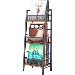 حامل تخزين سجل الفينيل، حامل سجل، رف تخزين صغير لمنظم سجل الفينيل، رف تخزين متعدد الوظائف للألبومات والكتب والسجلات وملف المجلات والمستندات in Kuwait