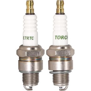 2PK TORCH E7RTC Spark Plug Replace for NGK 7022 BPR6HS 6422 BPR7HS Spark Plug, for CHAMPION RL82YC QL82YC Spark Plug, for DENSO W22FPR-U Spark Plug, for BOSCH W225T7 WR6BC WR5BC Spark Plug, OEM