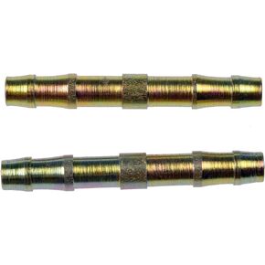 Dorman 800-011 Barbed Carbon Steel Union For 3/8 In. Nylon Fuel Lines, 2 Pack Universal Fit