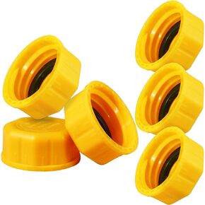 Durable Replacement Gas Cap for Midwest Gas Cans - Gas Can Lid for 1/2/3 Gallon Gasoline Cans,Optimized design with reduced height for better sealing(pack of 6)