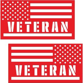 Gat Mags Veteran Flag Vehicle Magnets (X2), American Flag Magnet, High Grip Magnetic Vinyl, 5 Year Warranty, Black