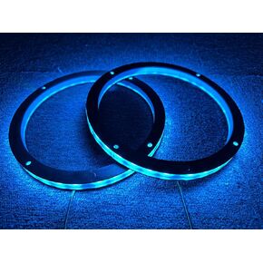 Sando Tech 2PCS 6.5" RGB Colors Shift Car LED Speaker Decorative Light Kit Multiple Changing Spacer Ring Light Coaxial Speaker Lights Bluetooth App & RF Remote Control