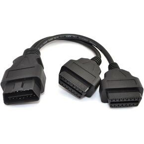 IKKEGOL 30 سنتيمتر/12 obd2 obd ii الفاصل تمديد Y J1962 16 دبوس كابل ذكر إلى مزدوج أنثى سلك محول