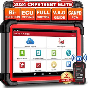 LAUNCH X431 CRP919EBT Elite OBD2 Scanner, 2024 Wireless Bidirectional Scan Tool, CANFD&DOIP, ECU Coding, 35+ Reset, Full Function Full System Scanner, FCA AutoAuth, V.A.G Guide, 2Yrs Free Update