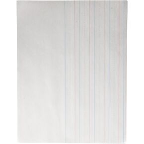 School Smart - 85320 Red & Blue Storybook Paper, 3/4 Inch Ruled Long Way, 11 x 8-1/2 Inches, Natural, 500 Sheets