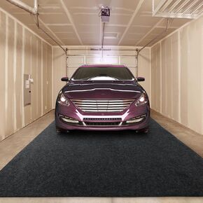 HOMBYS Extra Large Garage Floor Mat for Under Car,Floor Mats for Garage with Rubber Backing,Non Slip Garge Rug,Waterproof Backing Garage Carpet,Motorcycle Absorbent Oil Spill Mat,7'4"x20'