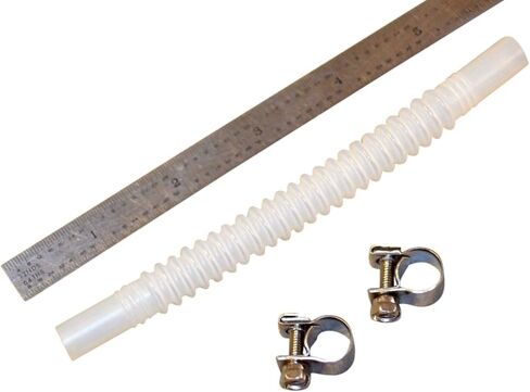 خرطوم وقود مموج بطول 5/16 بوصة × 5-1/2 بوصة مع مشابك بخار من الفولاذ المقاوم للصدأ للاستخدام داخل الخزان in Kuwait