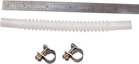 خرطوم وقود مموج بطول 5/16 بوصة × 5-1/2 بوصة مع مشابك بخار من الفولاذ المقاوم للصدأ للاستخدام داخل الخزان in Kuwait