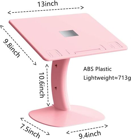 Portable Lap Desk for Laptop Lap Bed Tray Table for Eating Writing Adjustable Laptop Computer Stand Book Stand Holder Foldable Ergonomic Car Lap Desk for Sofa Couch Floor Kids Girls Pink in Saudi Arabia
