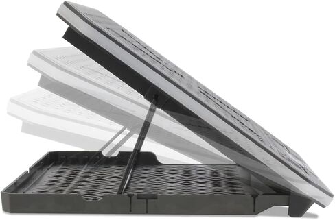 لوحة تبريد الكمبيوتر المحمول USB المريحة من Aluratek مع مصابيح RGB (10 أنماط)، 3 مراوح هادئة، هاتف ذكي، محمول، ارتفاع قابل للتعديل، يدعم أجهزة كمبيوتر محمولة تصل إلى 19 بوصة (ACPRGB01F)، أسود in Kuwait