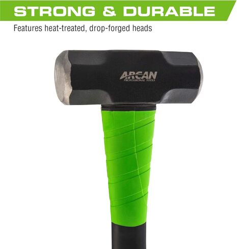 ARCAN TOOLS مطرقة ثقيلة 6 رطل مقبض من الألياف الزجاجية 36 بوصة مع مقابض مطاطية ورؤوس مزورة (AH6S) in Kuwait