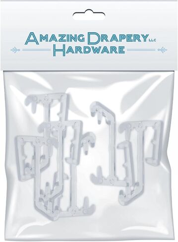 Amazing Drapery Hardware 1" Single Mini Blind Valance Clips - Clear, UV Stable, for Horizontal Wood or Mini Blinds - 12-Pack in Saudi Arabia