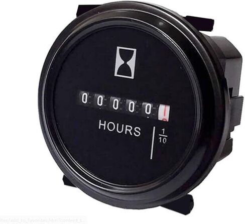 Engine Hour Meter 12V 24V 36V Mechanical Hour Meter Gauge Tachometer 2 Round Waterproof Gauge for Car Marine Boat Tractor Engine in Kuwait