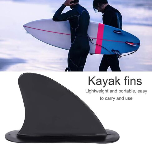 زعانف الكاياك، زعانف زعانف سكيج البلاستيكية المتينة لتتبع الزعانف المتكاملة لقوارب الكاياك وقوارب التجديف (أسود) in Kuwait