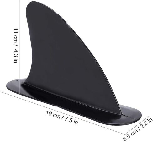 زعانف الكاياك، زعانف زعانف سكيج البلاستيكية المتينة لتتبع الزعانف المتكاملة لقوارب الكاياك وقوارب التجديف (أسود) in Kuwait