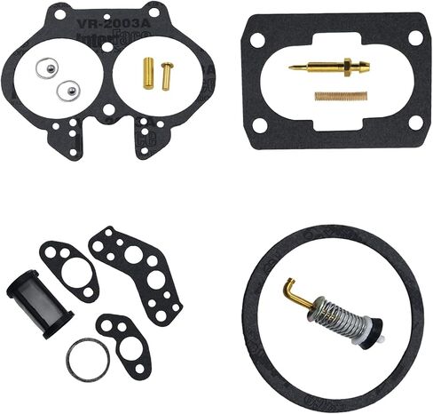 Mercarb 2 BBL Carburetor Rebuild Kit Replacement for Mercury Marine 3.0L 4.3L 5.0L 5.7L 3302-804844002 1389-9562A1 1389-9563A1 1389-9564A1 1389-9670A2 1389-806077A2 (With Float) in Saudi Arabia