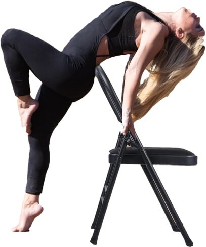 Yoga Auxiliary Chair Backless Relieve Neck and Back Pain Chair Foldable Balance Handstand Training Tool Alloy Steel in Saudi Arabia