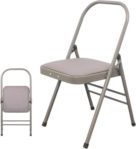 Yoga Auxiliary Chair Backless Relieve Neck and Back Pain Chair Foldable Balance Handstand Training Tool Alloy Steel in Saudi Arabia