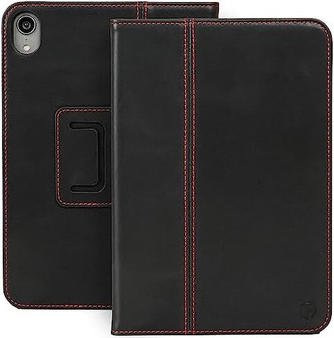 Casemade iPad Air 4th/5th Gen 10.9 بوصة (2020/2022) غطاء نحيف فاخر فاخر من الجلد الإيطالي الحقيقي/حافظة ذكية مع حامل مزدوج وخاصية النوم/الاستيقاظ التلقائي (أسمر) in Saudi Arabia