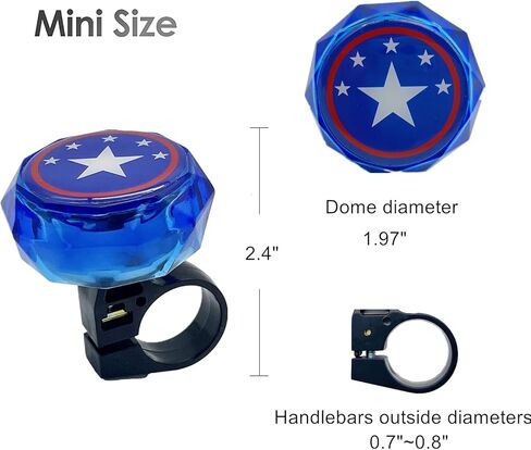 جرس الدراجة الماسي الدوار لدراجة الأطفال، جرس دراجة بصوت عالٍ للأطفال والبنات والأولاد in Kuwait