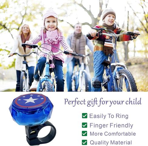 جرس الدراجة الماسي الدوار لدراجة الأطفال، جرس دراجة بصوت عالٍ للأطفال والبنات والأولاد in Kuwait