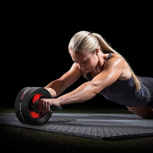 CKDCARES Ab Roller لمعدات تمارين البطن - آلة تمرين المعدة للرجال والنساء عجلة آب رولر مع حصيرة - معدات تدريب لقوة البطن والقوة الأساسية للمنزل وصالة الألعاب الرياضية | سهلة ل in Kuwait