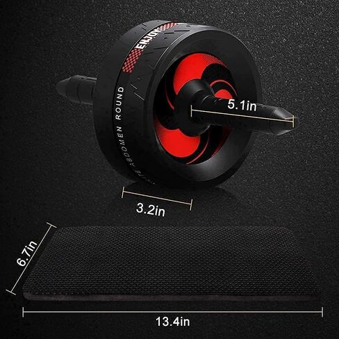 CKDCARES Ab Roller لمعدات تمارين البطن - آلة تمرين المعدة للرجال والنساء عجلة آب رولر مع حصيرة - معدات تدريب لقوة البطن والقوة الأساسية للمنزل وصالة الألعاب الرياضية | سهلة ل in Kuwait