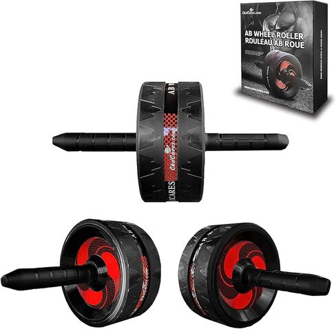 CKDCARES Ab Roller لمعدات تمارين البطن - آلة تمرين المعدة للرجال والنساء عجلة آب رولر مع حصيرة - معدات تدريب لقوة البطن والقوة الأساسية للمنزل وصالة الألعاب الرياضية | سهلة ل in Kuwait