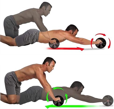 CKDCARES Ab Roller لمعدات تمارين البطن - آلة تمرين المعدة للرجال والنساء عجلة آب رولر مع حصيرة - معدات تدريب لقوة البطن والقوة الأساسية للمنزل وصالة الألعاب الرياضية | سهلة ل in Kuwait