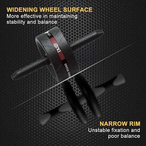 CKDCARES Ab Roller لمعدات تمارين البطن - آلة تمرين المعدة للرجال والنساء عجلة آب رولر مع حصيرة - معدات تدريب لقوة البطن والقوة الأساسية للمنزل وصالة الألعاب الرياضية | سهلة ل in Kuwait