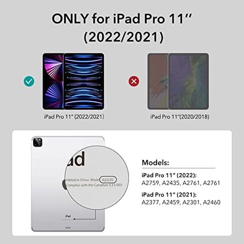 ESR for iPad Air 5th/4th Generation Case (2022/2020), Removable Magnetic Cover, Adjustable Portrait/Landscape Stand with Raised Display View, 9 Standing Angles, Shift Series, Blue in Kuwait