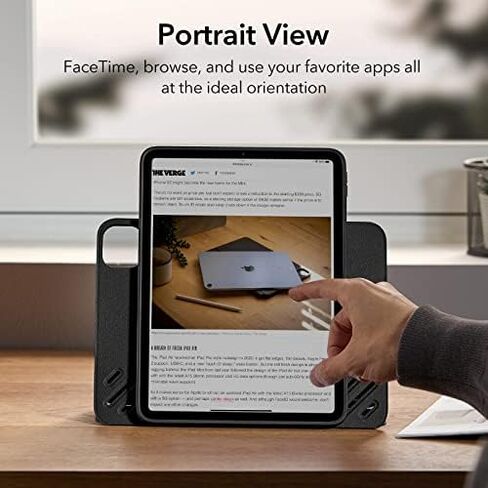 ESR for iPad Air 5th/4th Generation Case (2022/2020), Removable Magnetic Cover, Adjustable Portrait/Landscape Stand with Raised Display View, 9 Standing Angles, Shift Series, Blue in Kuwait