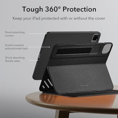 ESR for iPad Air 5th/4th Generation Case (2022/2020), Removable Magnetic Cover, Adjustable Portrait/Landscape Stand with Raised Display View, 9 Standing Angles, Shift Series, Blue in Kuwait