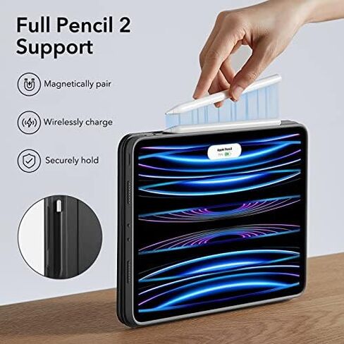 ESR for iPad Air 5th/4th Generation Case (2022/2020), Removable Magnetic Cover, Adjustable Portrait/Landscape Stand with Raised Display View, 9 Standing Angles, Shift Series, Blue in Kuwait