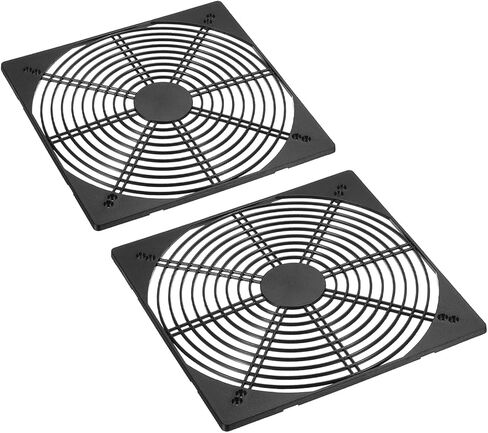 PATIKIL 203mm Fan Filter, 2 Pack ABS Plastic Ventilator Grill Protector Guard for 200X200mm Fan Protective Cover DIY, Black in Saudi Arabia