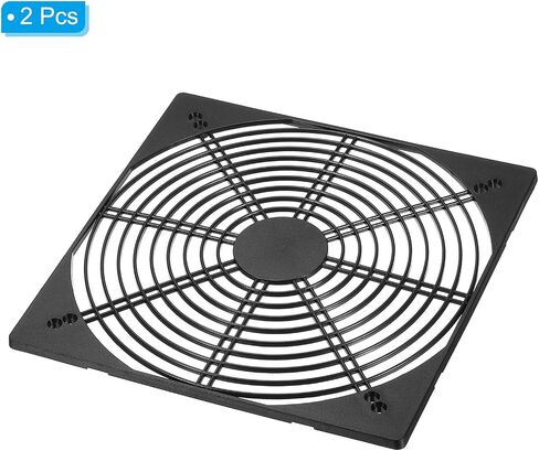 PATIKIL 203mm Fan Filter, 2 Pack ABS Plastic Ventilator Grill Protector Guard for 200X200mm Fan Protective Cover DIY, Black in Saudi Arabia